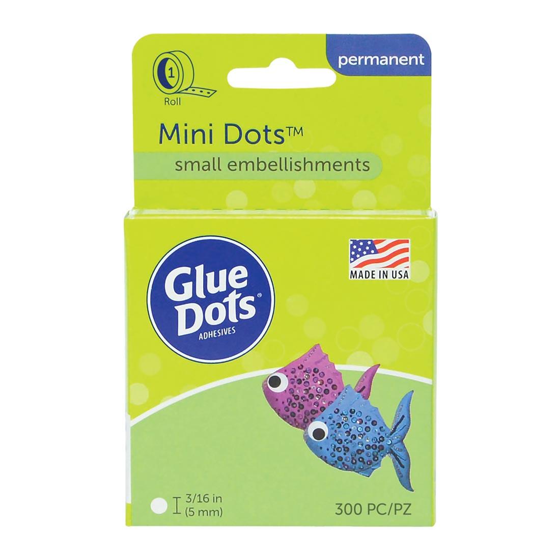 Permanent Mini Glue Dots 300-Count Package