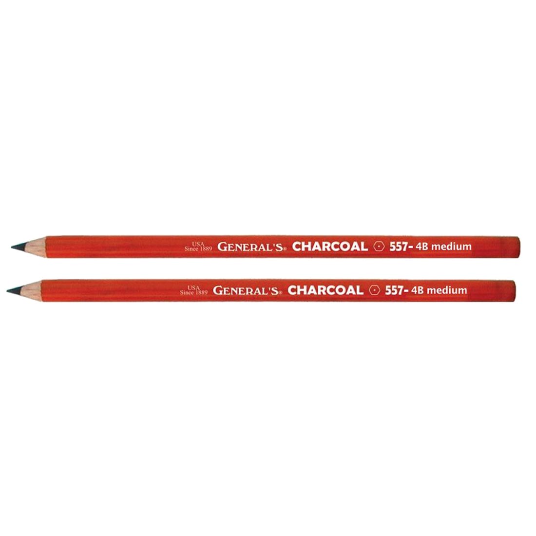 Two General's Charcoal Pencils 4B medium