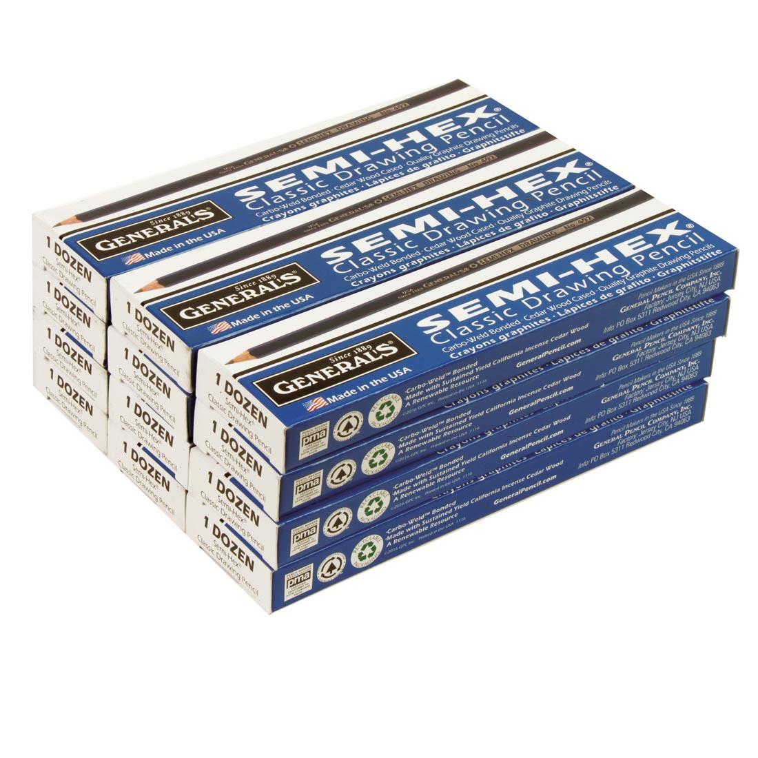 General's Semi-Hex Classic Drawing Pencil Class Pack