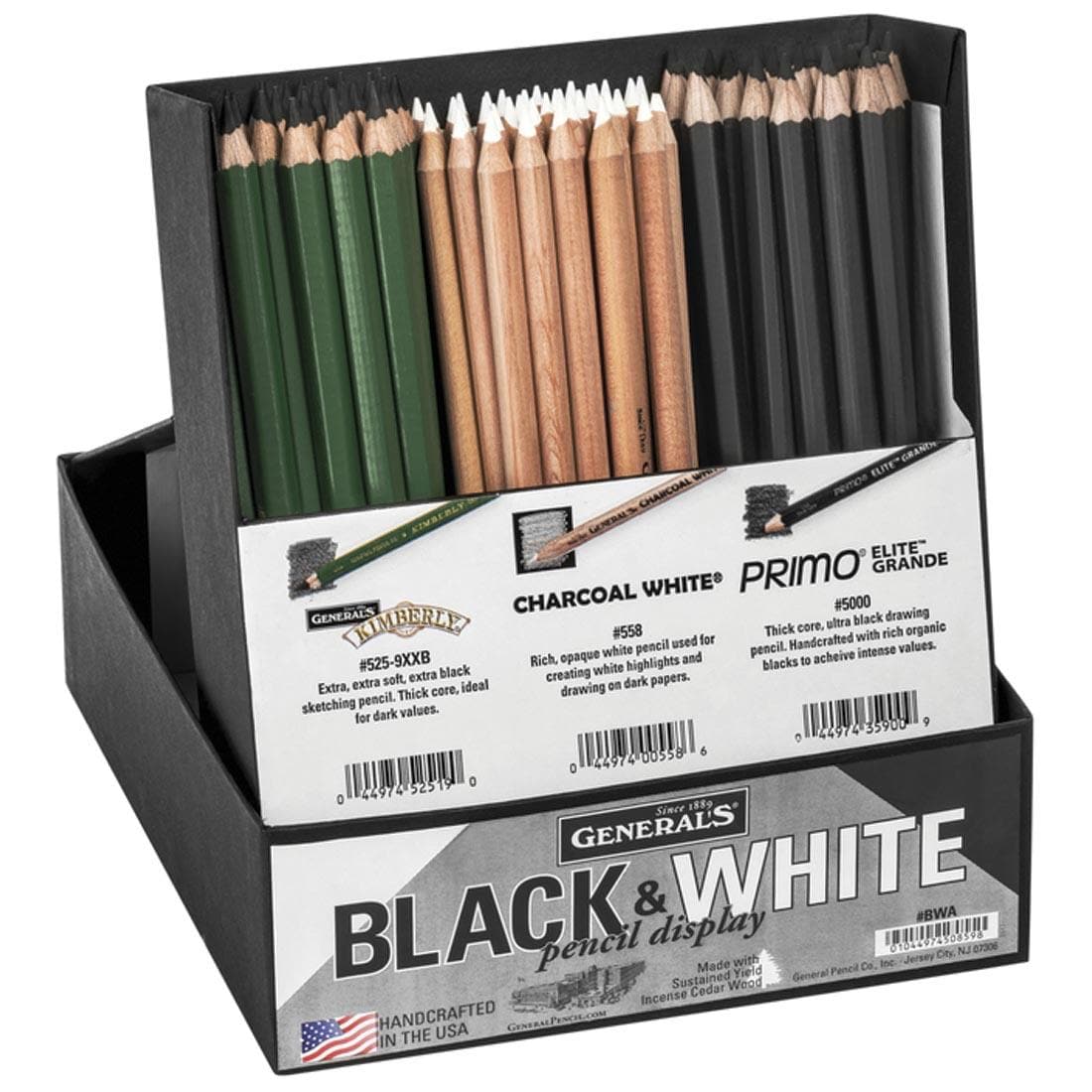 General Charcoal White Pencil