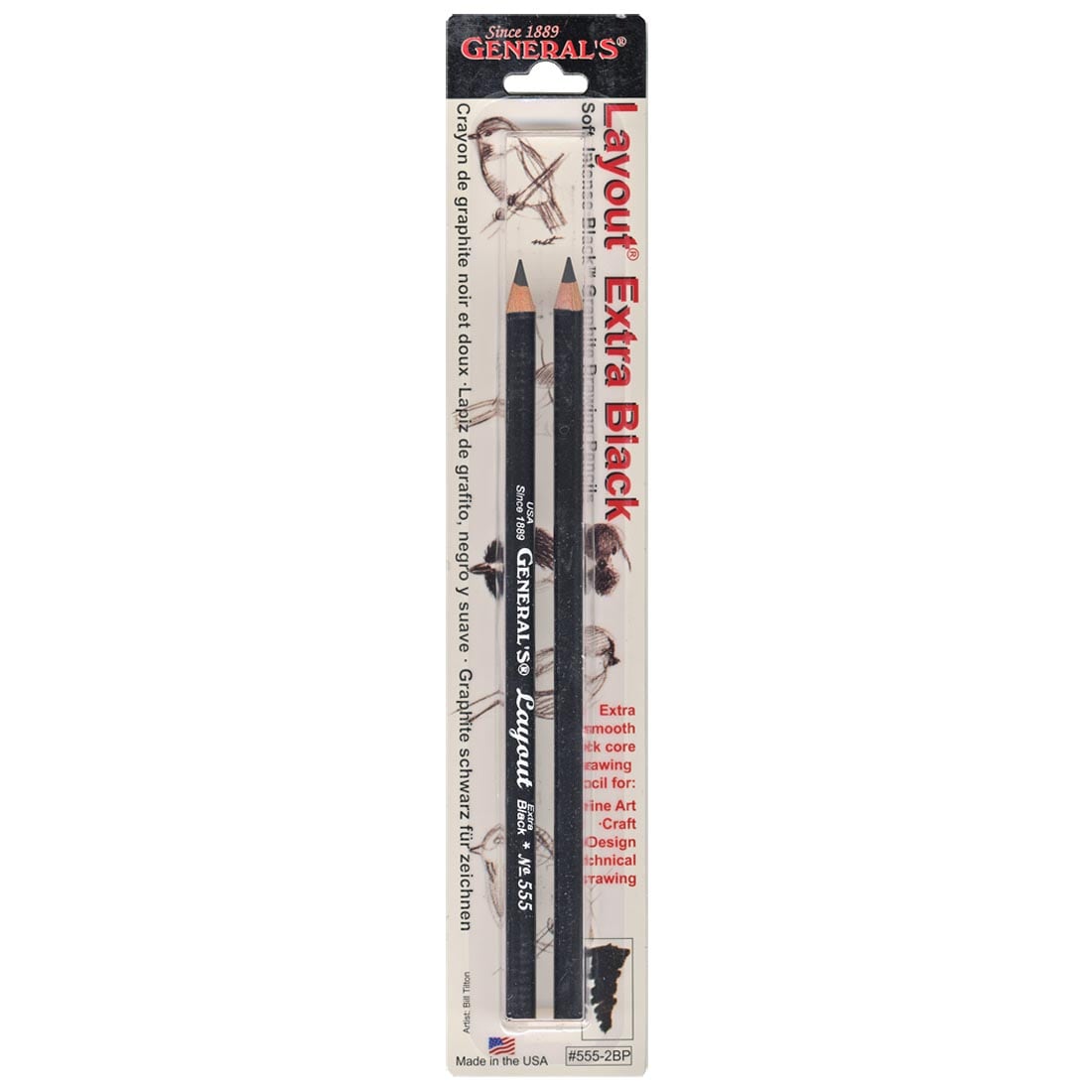General's Layout Extra Black Pencils 2-Count Package