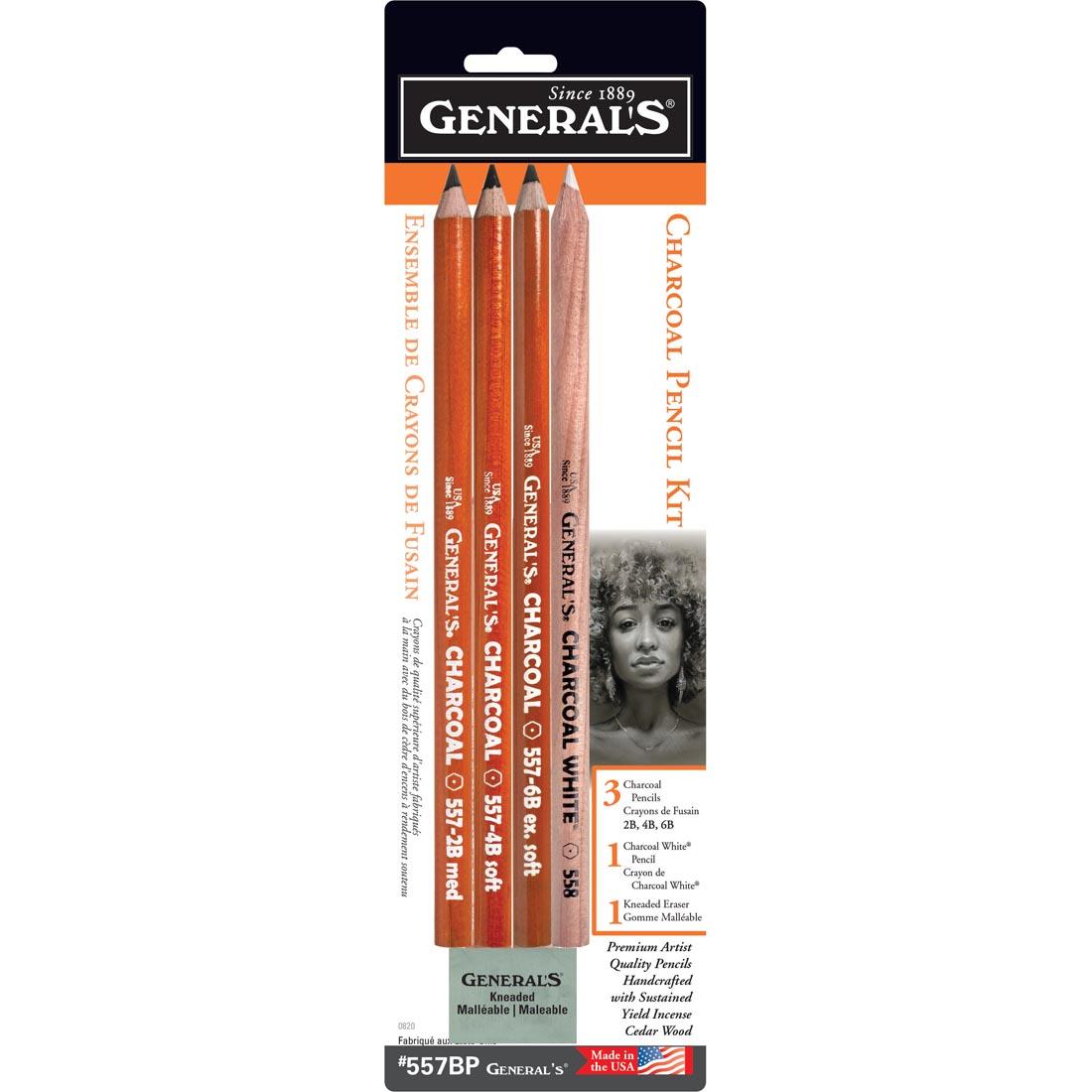 General Charcoal White Pencil