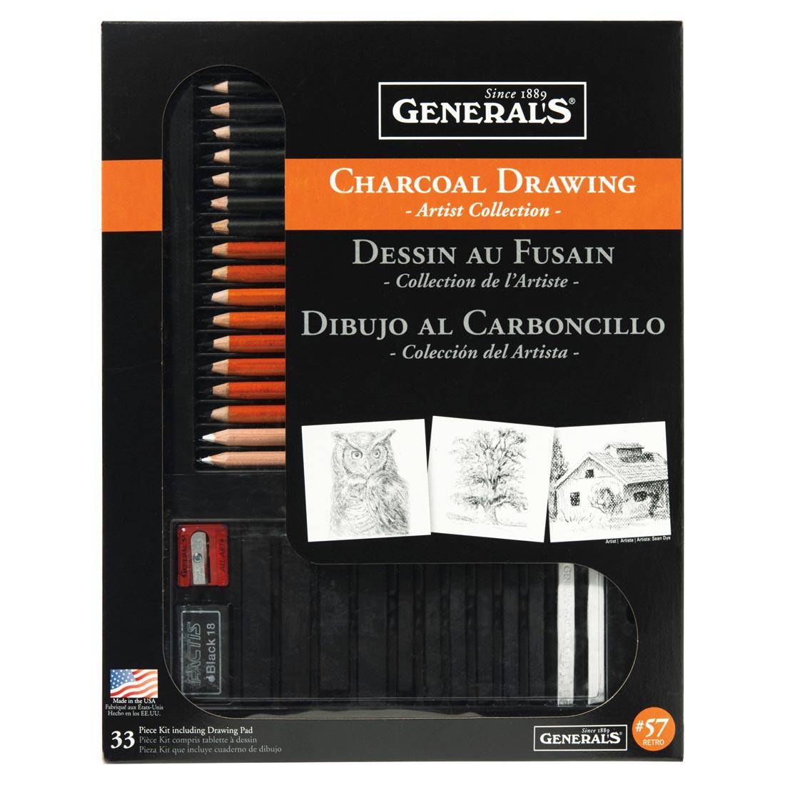General's Charcoal Drawing Artist Collection