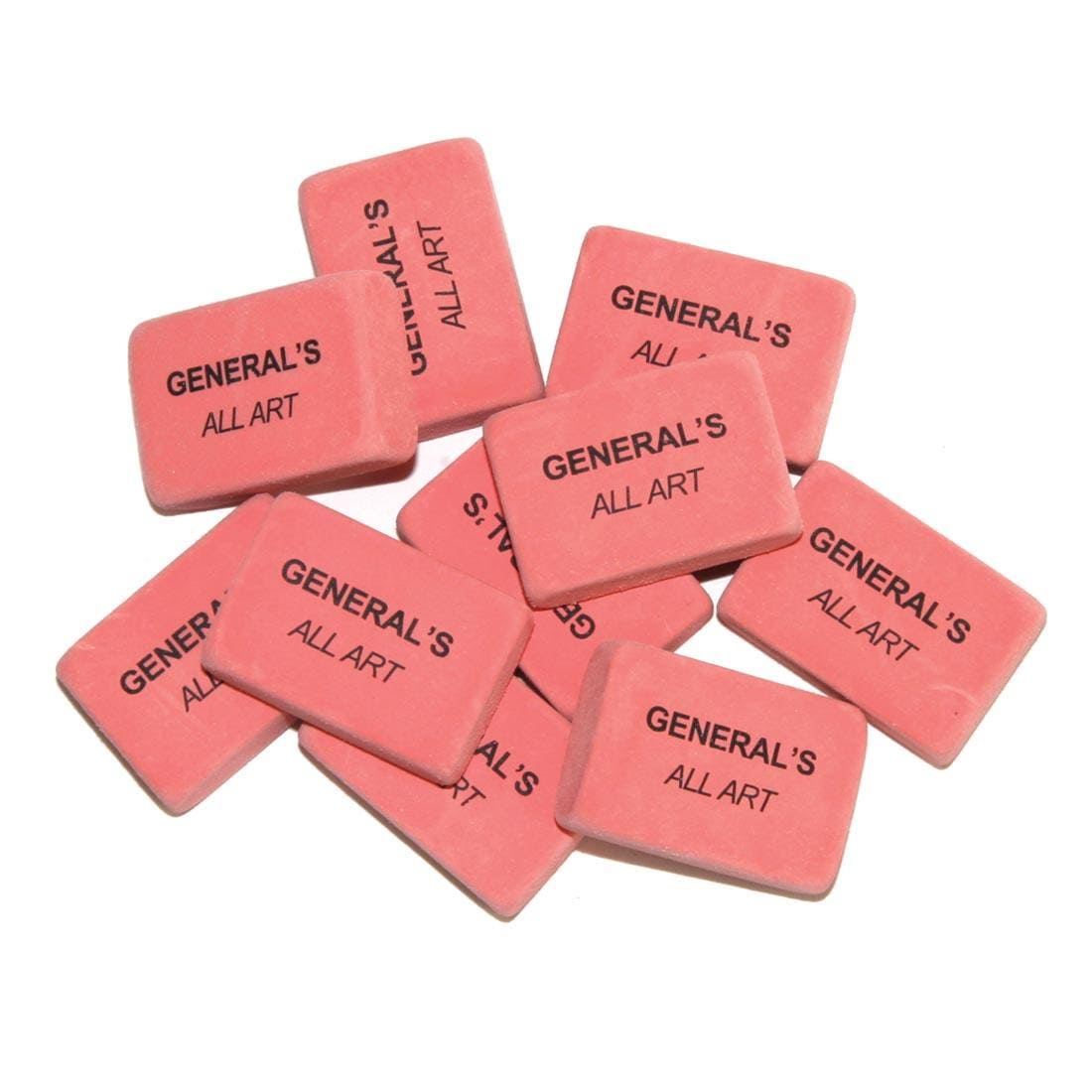 small pile of General's All-Art Pink Erasers