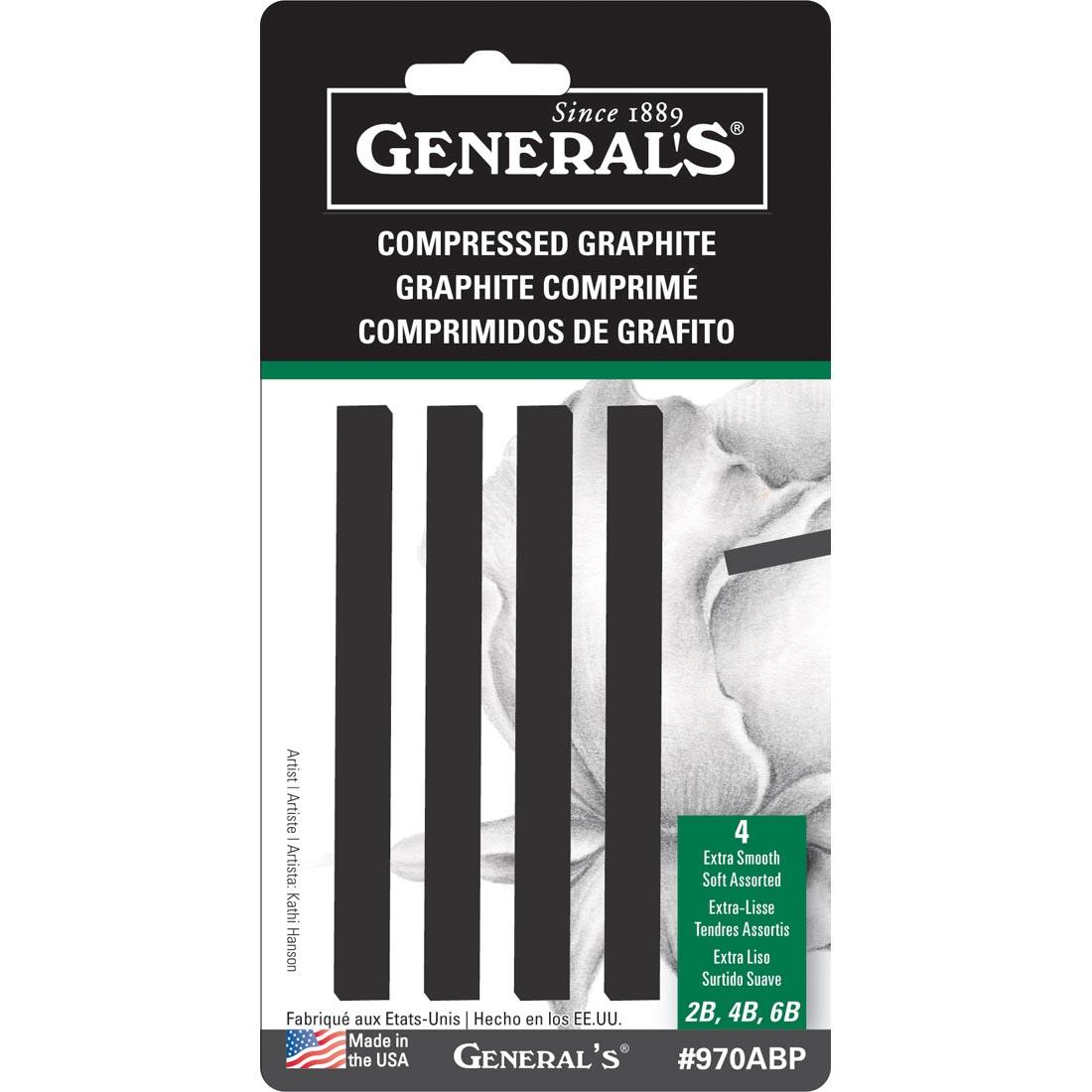 General's Compressed Graphite Square Art Stick Assortment