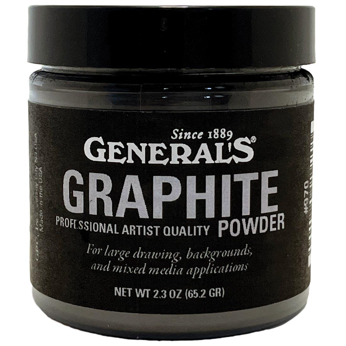 2.3 oz jar of General's Graphite Powder