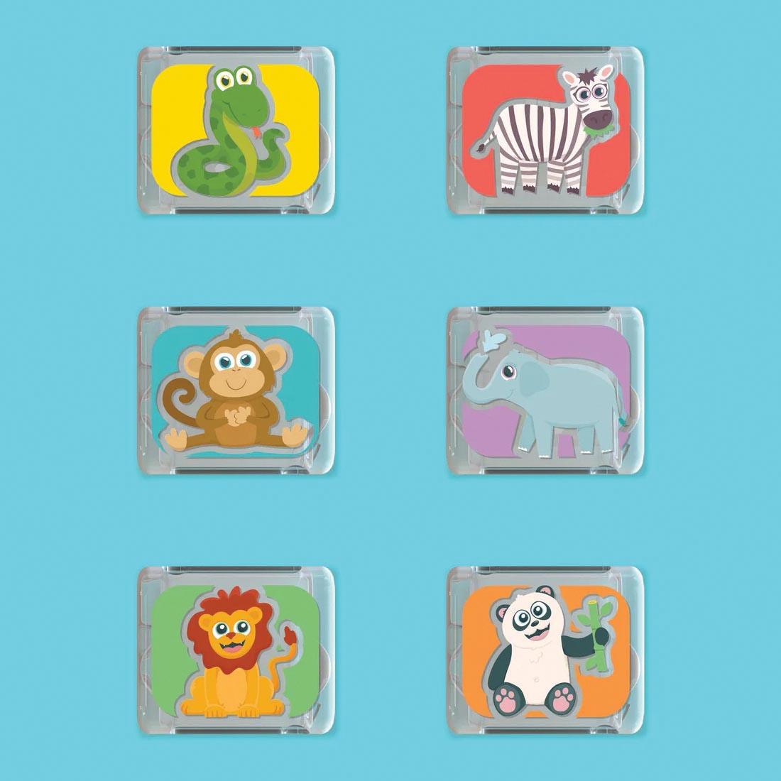Zoo Glo Pals Water-Activated Light Up Cubes 6-Pack Set