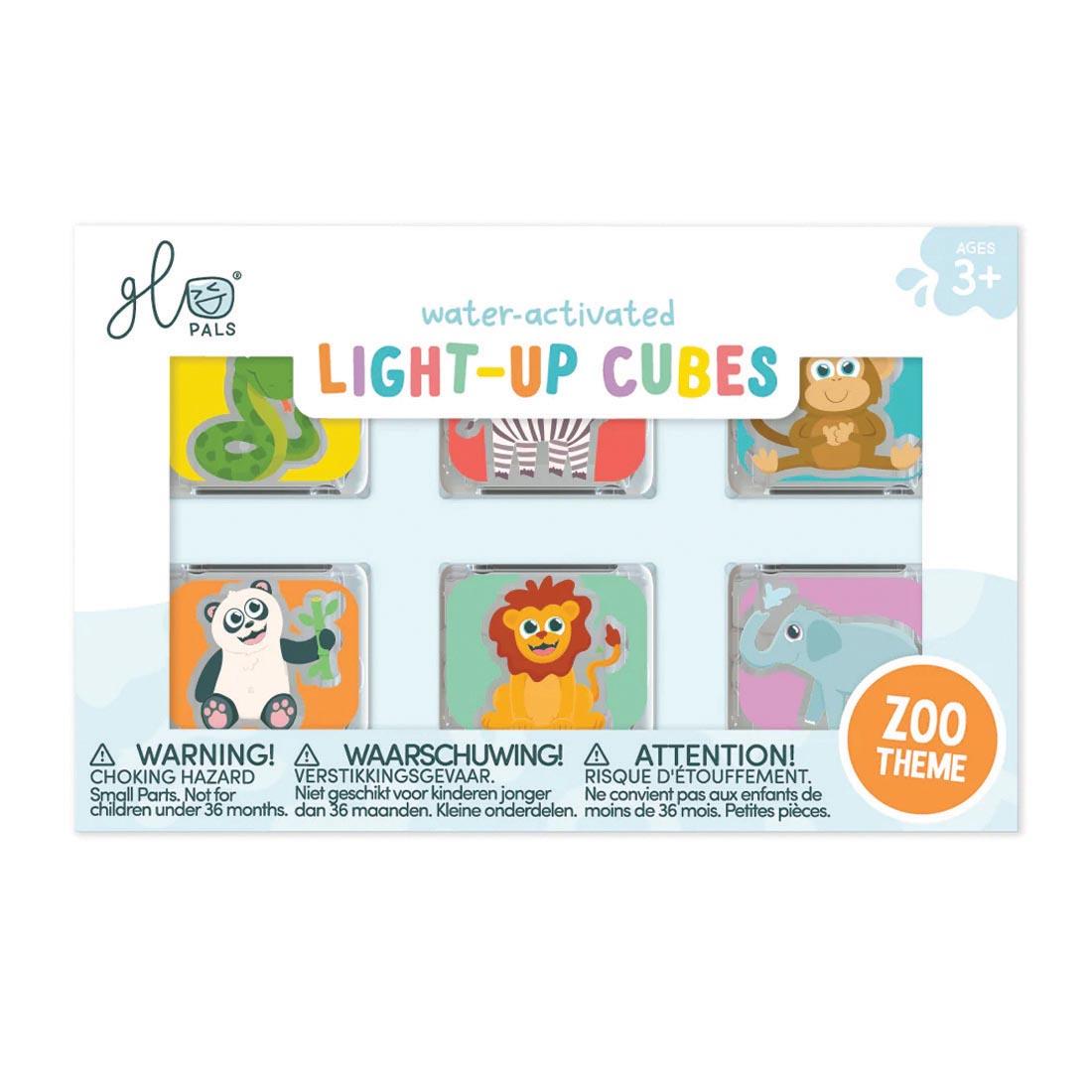 Zoo Glo Pals Water-Activated Light Up Cubes 6-Pack Set