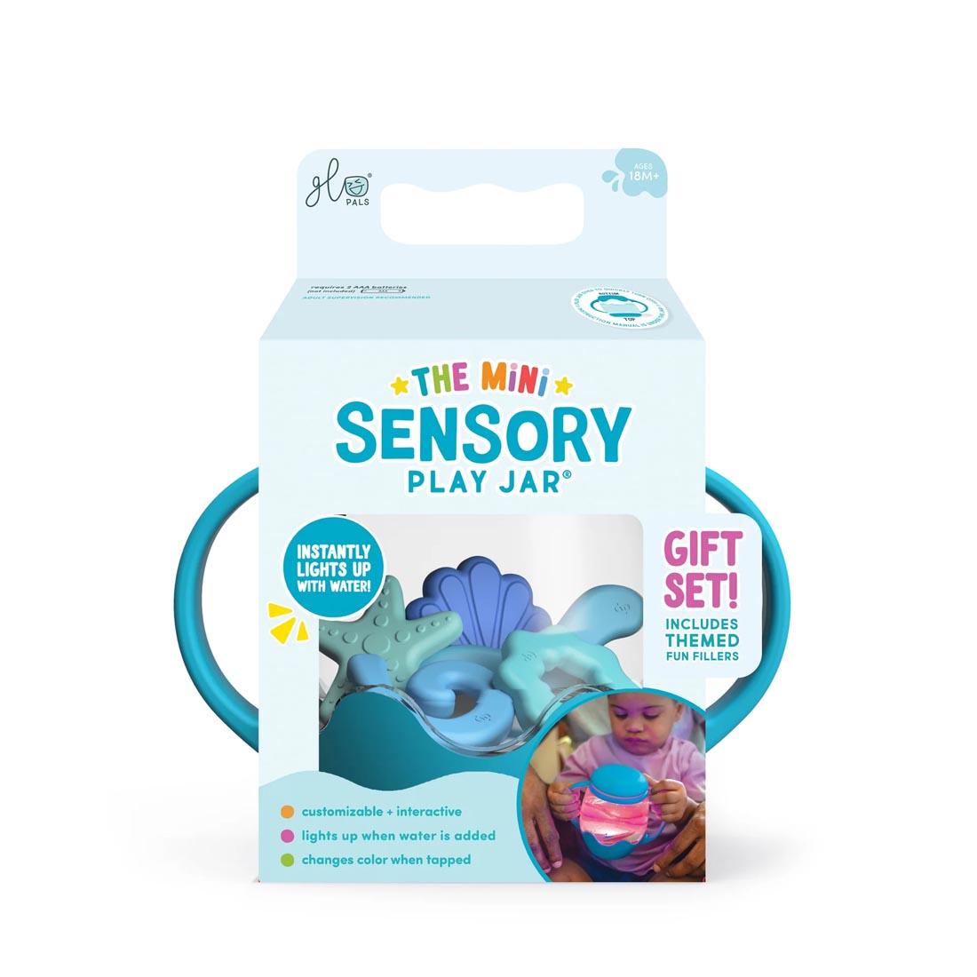 Blue Lagoon Mini Sensory Play Jar Set By Glo Pals
