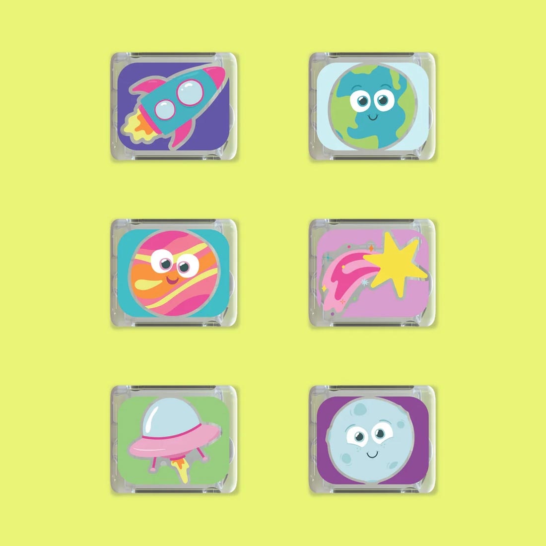 Space Glo Pals Water-Activated Light Up Cubes 6-Pack Set