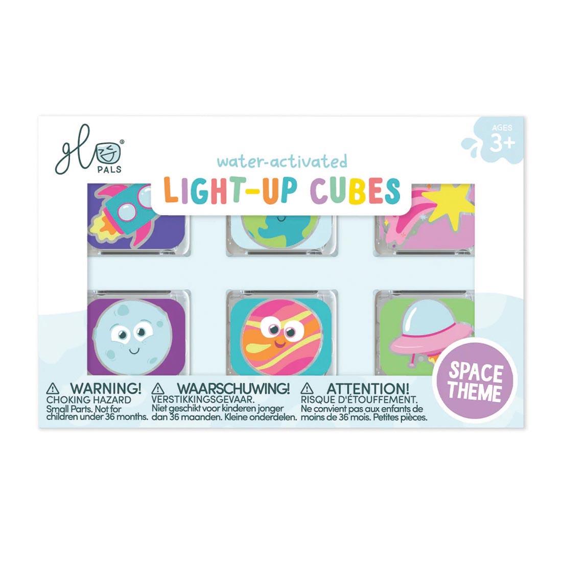 Space Glo Pals Water-Activated Light Up Cubes 6-Pack Set