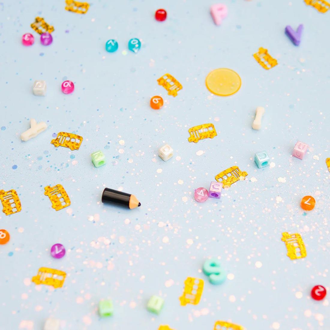 pieces from ABC & 123 Sensory Play Fun Fillers By Glo Pals