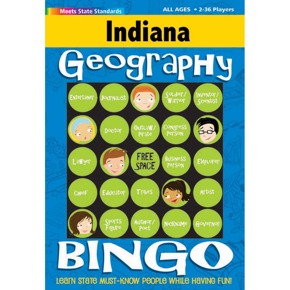 Indiana Geography Bingo Game