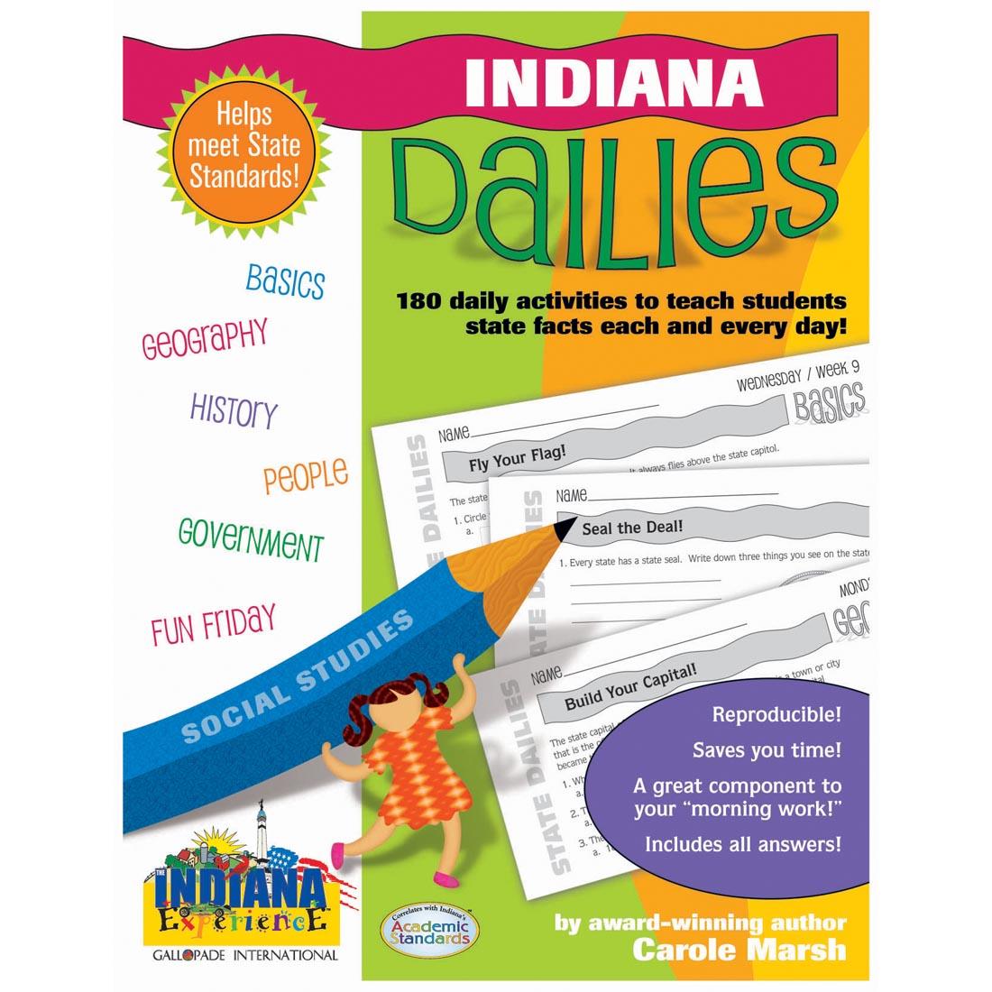 Indiana Dailies: 180 Daily Activities to teach students state facts each and every day!