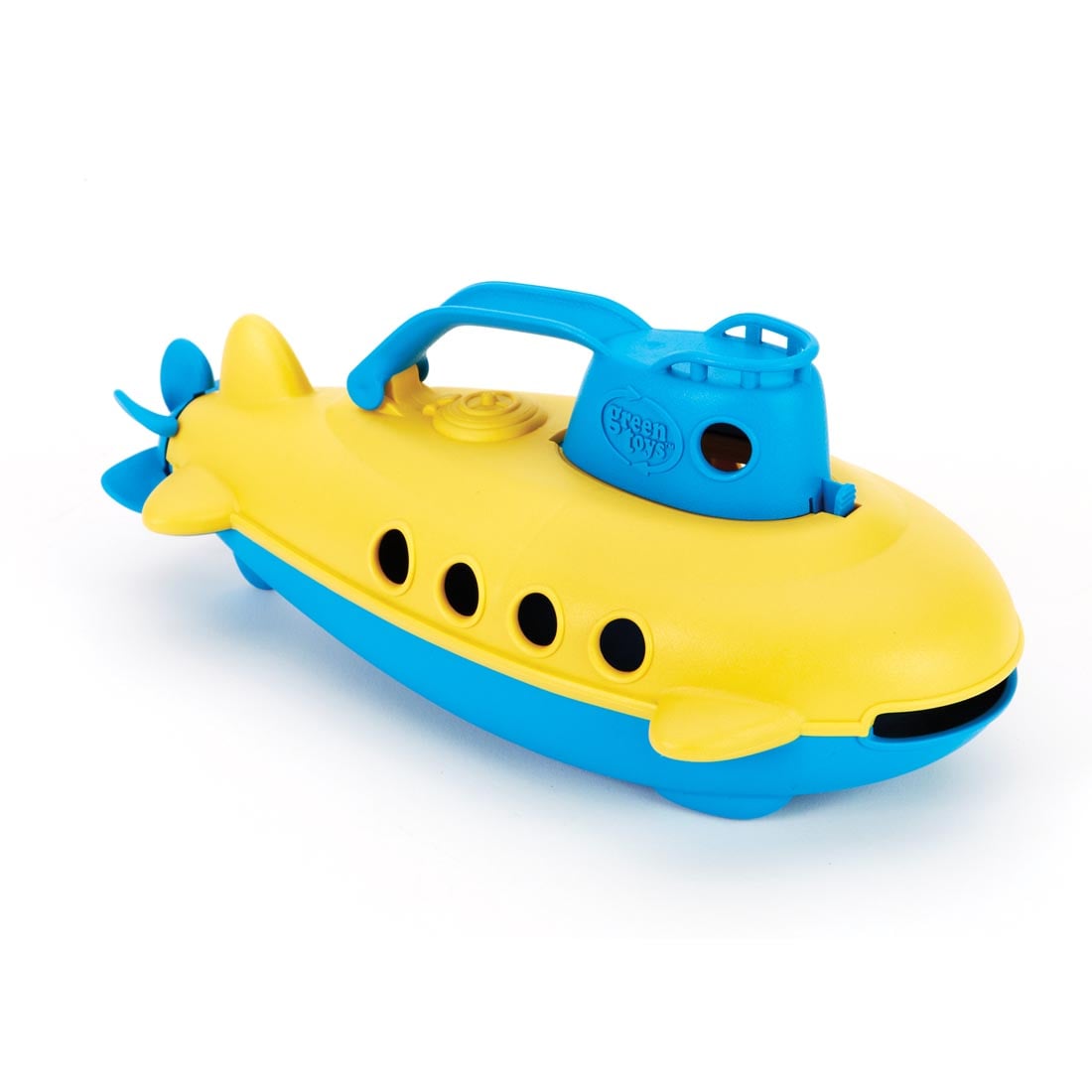 blue and yellow recycled plastic Green Toys Submarine