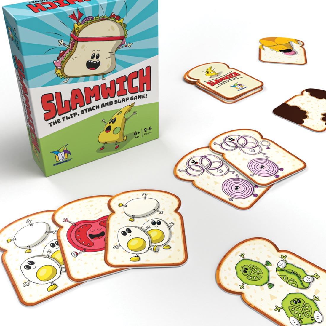 Slamwich Card game box, with cards in front