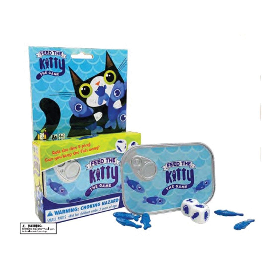 Feed The Kitty Dice Game beside its package