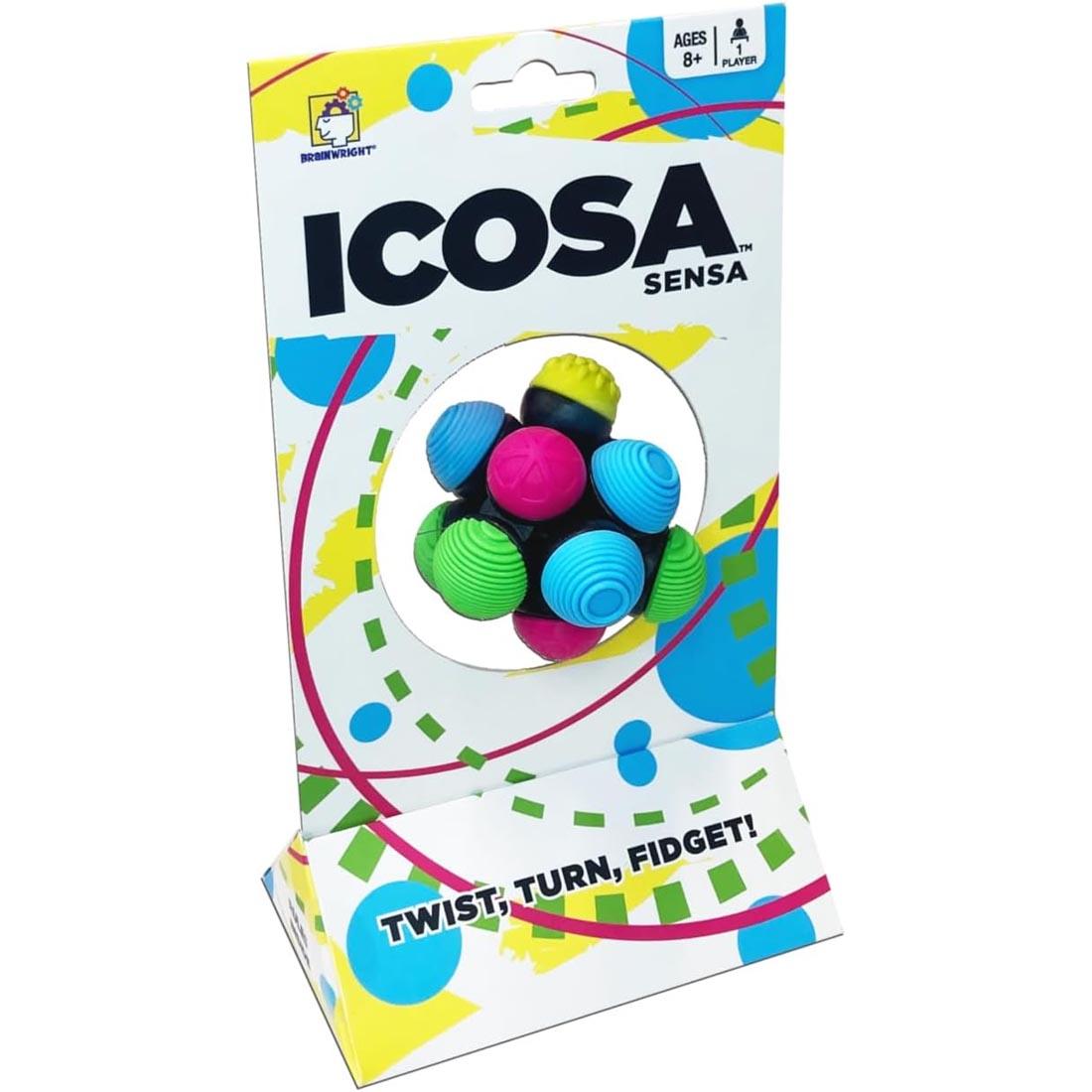 Icosa Sensa Fidget Ball in package