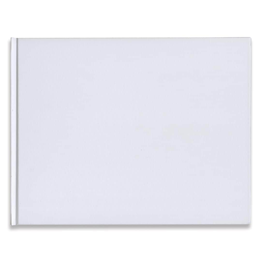 White Hardcover Blank Book Landscape Style