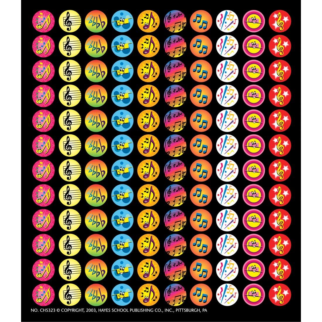 Music Symbols Chart Seals