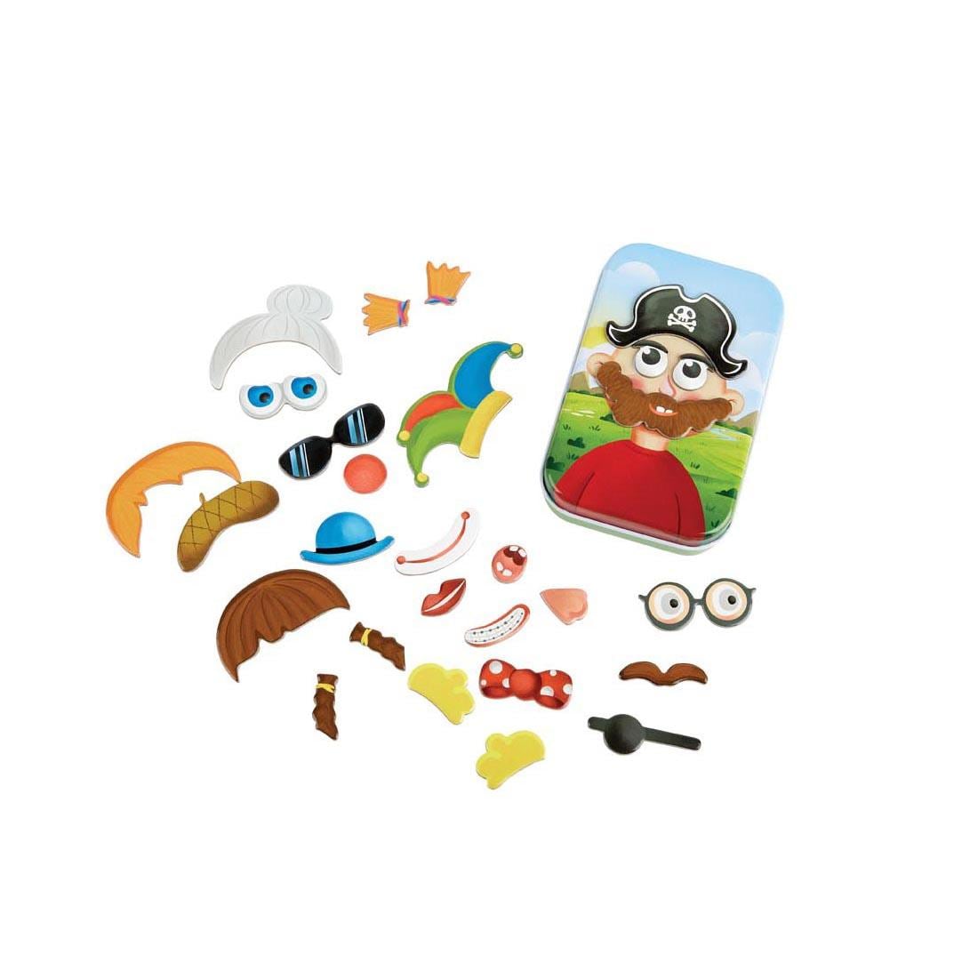 Pieces of the Magnetic Funny Face Set By Hape