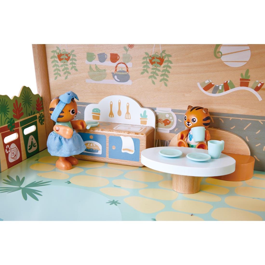 the kitchen from Tigers' Jungle House By Hape