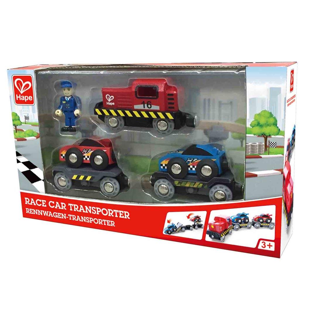 Race Car Transporter Set By Hape