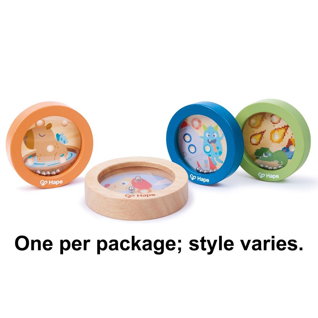 4 Mini Mazes By Hape plus text One per package; style varies