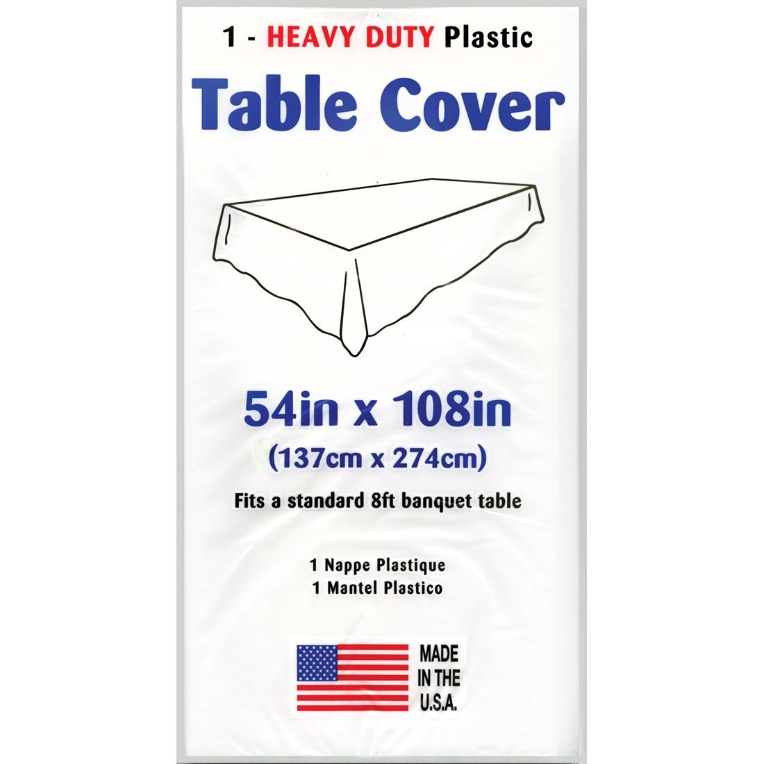 Plastic Table Cover in Package