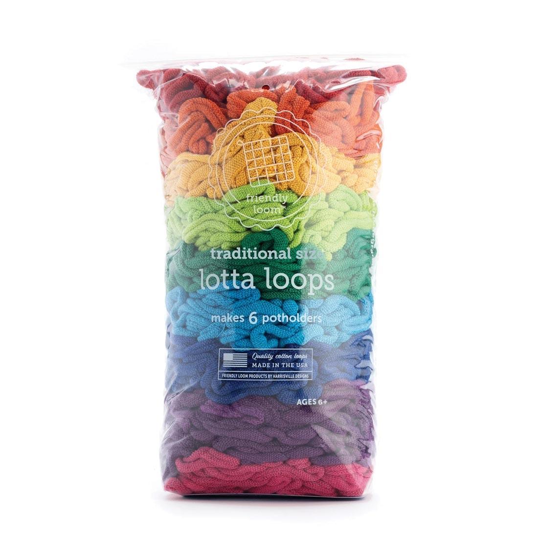 Bag of Friendly Loom Lotta Loops Rainbow Colors