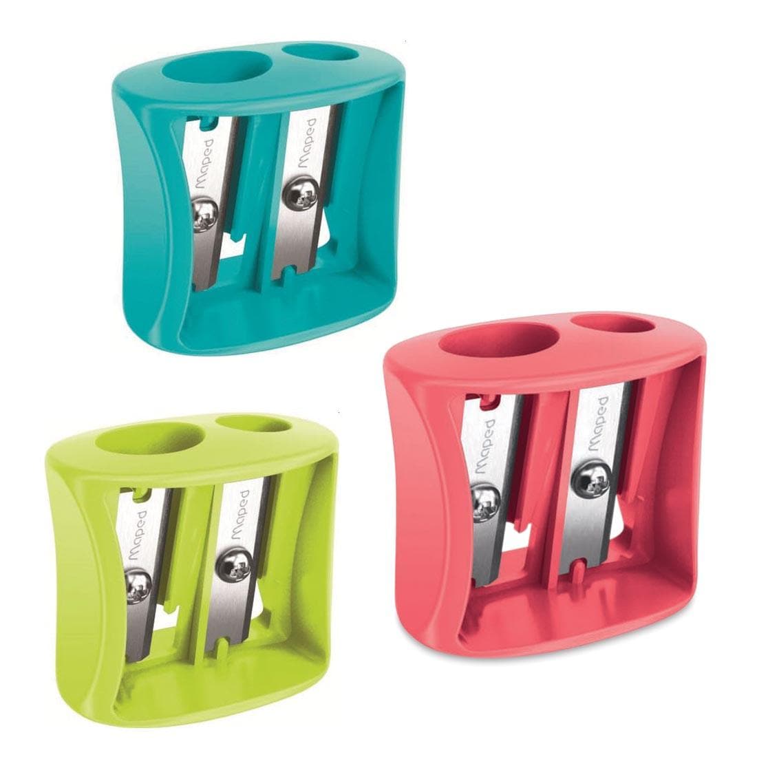 Three Maped Vivo 2-Hole Pencil Sharpeners