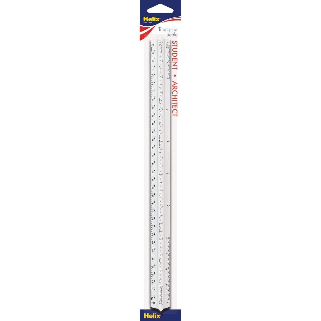 Helix Student Architect's Triangular Scale in package