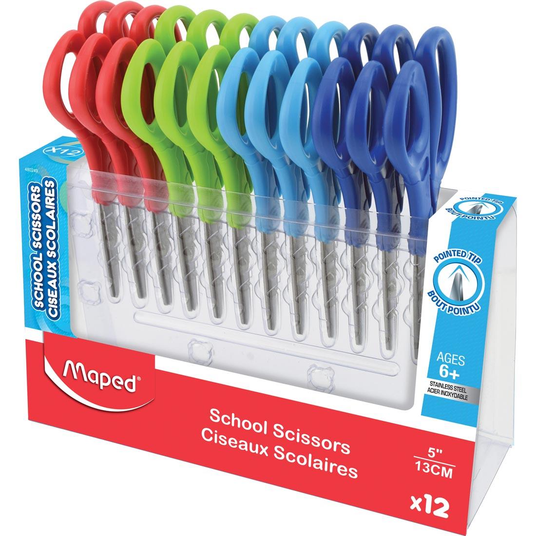 Maped School Scissors Pointed 12-Count Package
