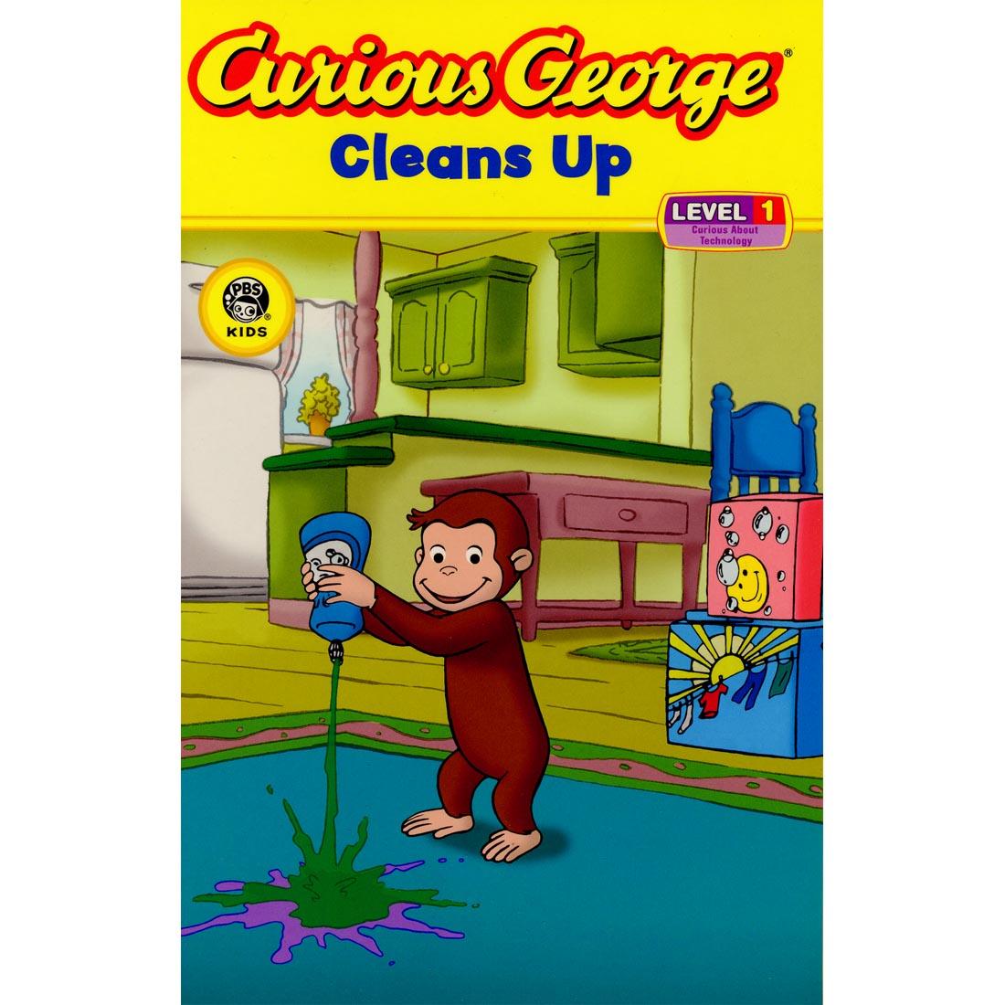 Curious George Cleans Up - Level 1 Reader