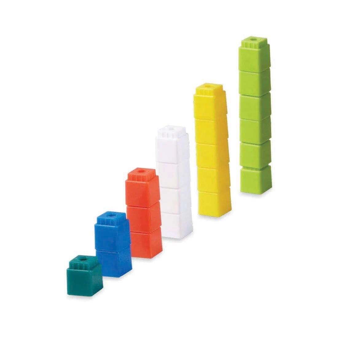 6 stacks of UniLink Linking Cubes