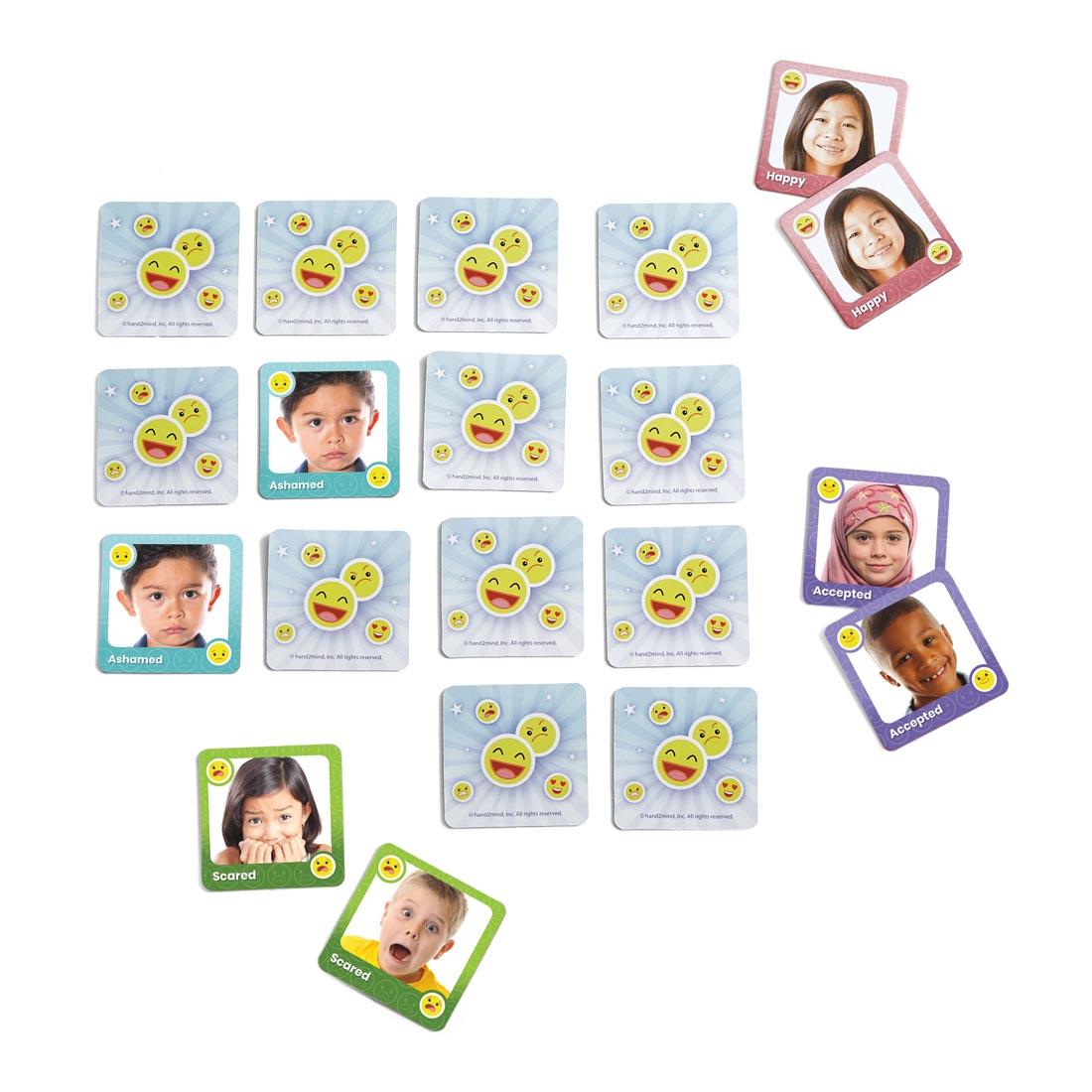 cards from the Express Your Feelings Memory Match Game By Hand2Mind
