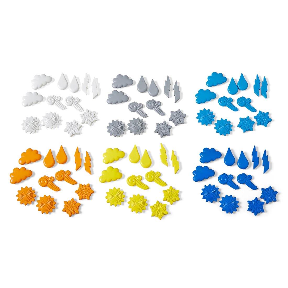 contents of the Explore The Weather Counters set