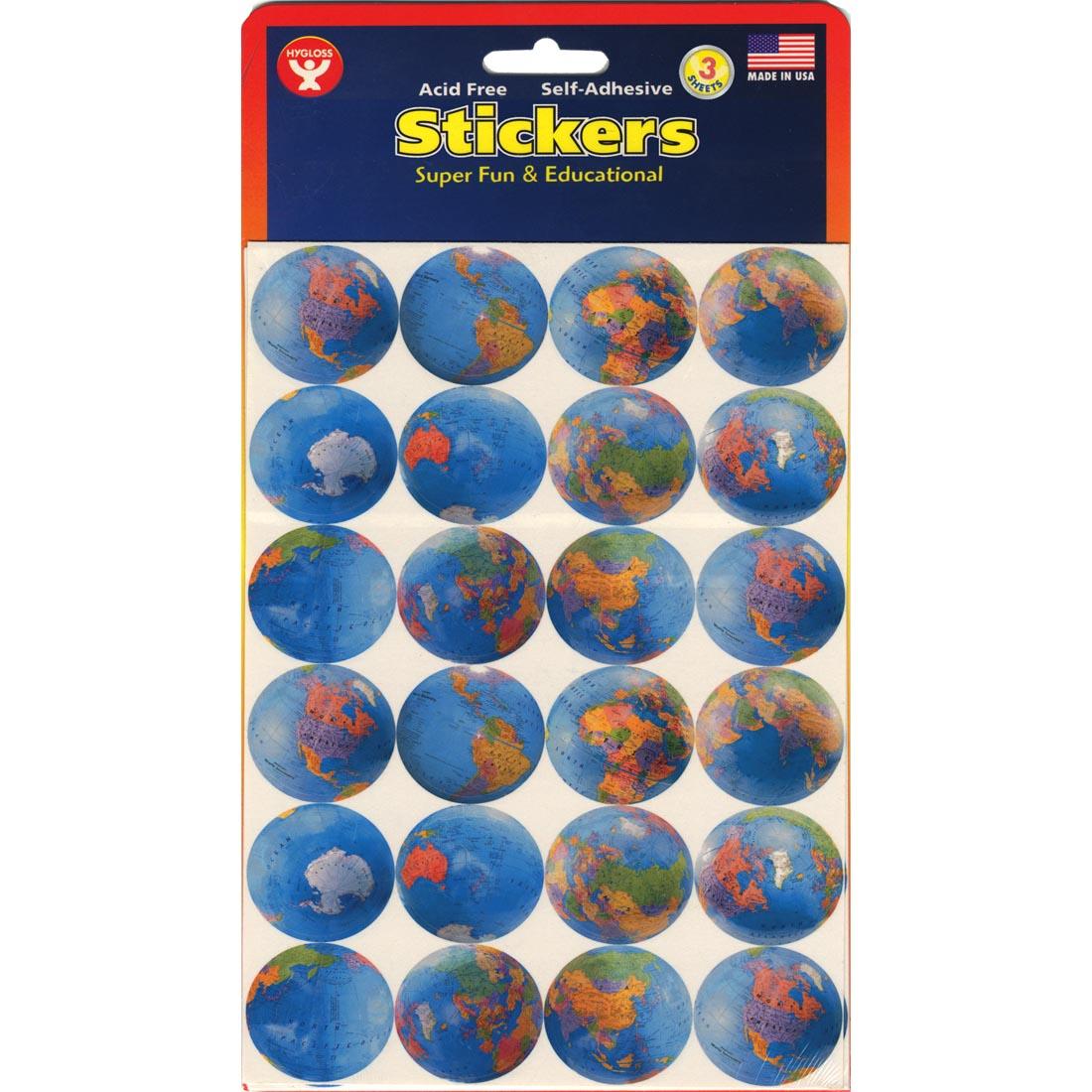 Self-Adhesive Globe Stickers