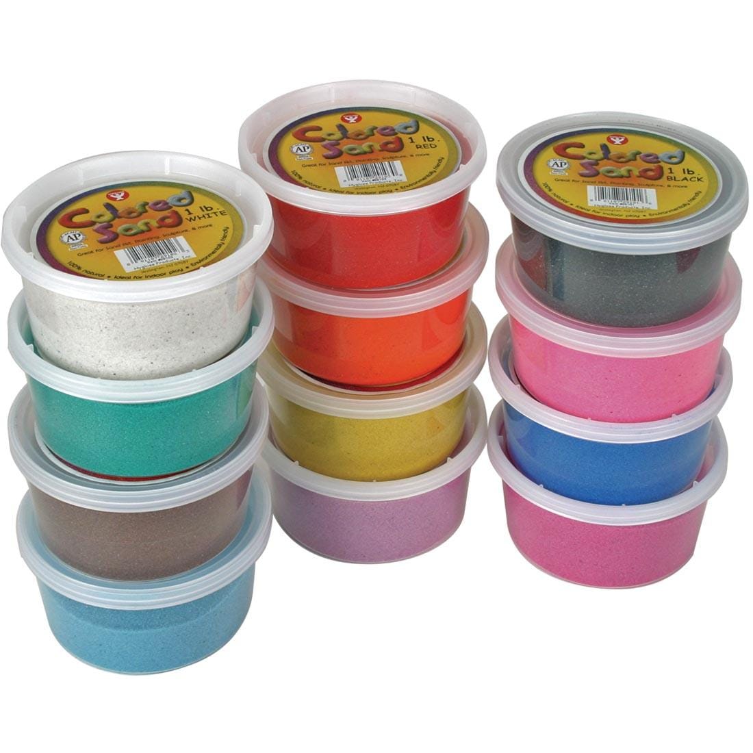 Hygloss Colored Sand Set of 12 Tubs