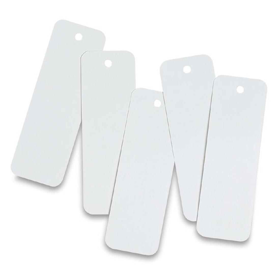 Five Blank White Bookmarks
