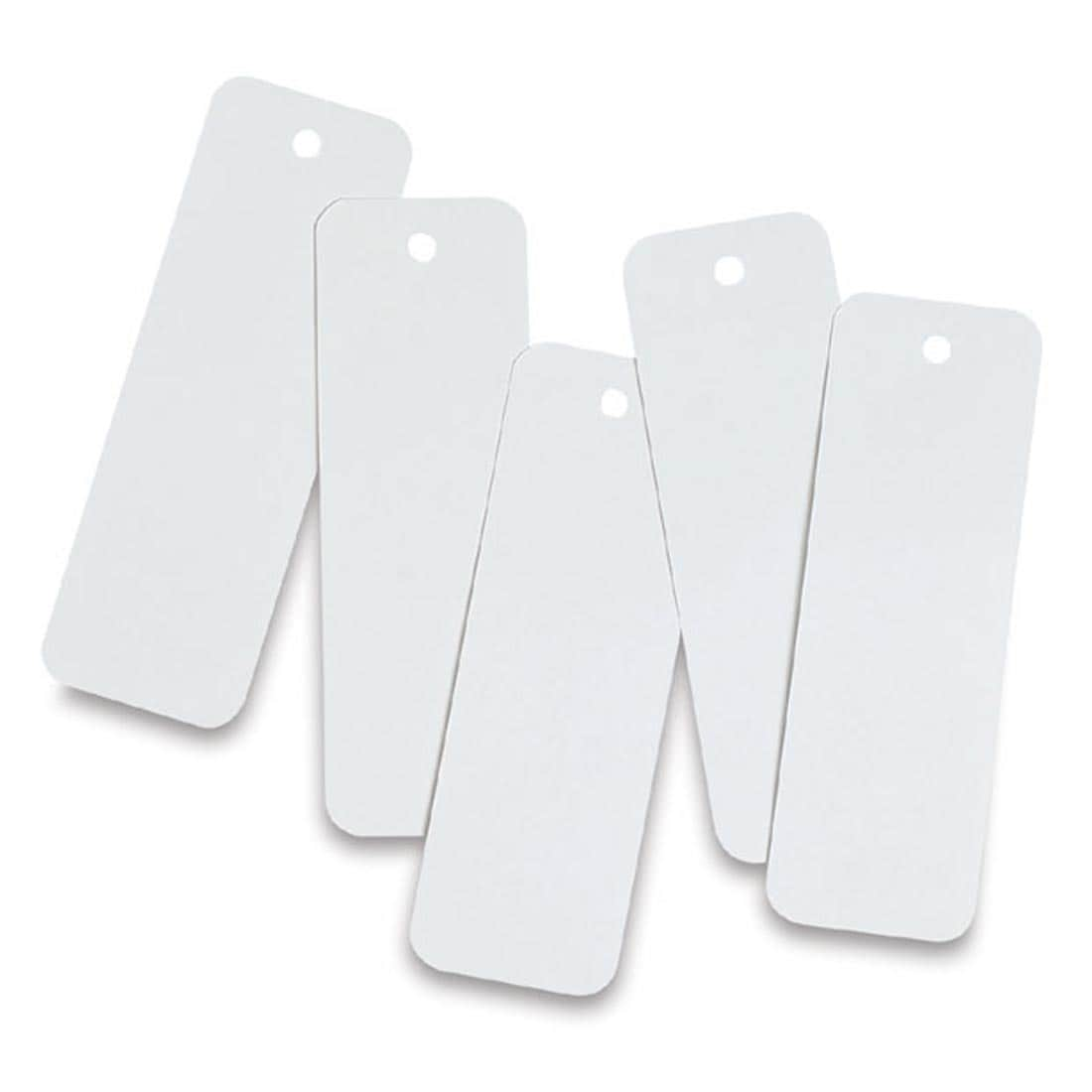 Five Blank White Bookmarks