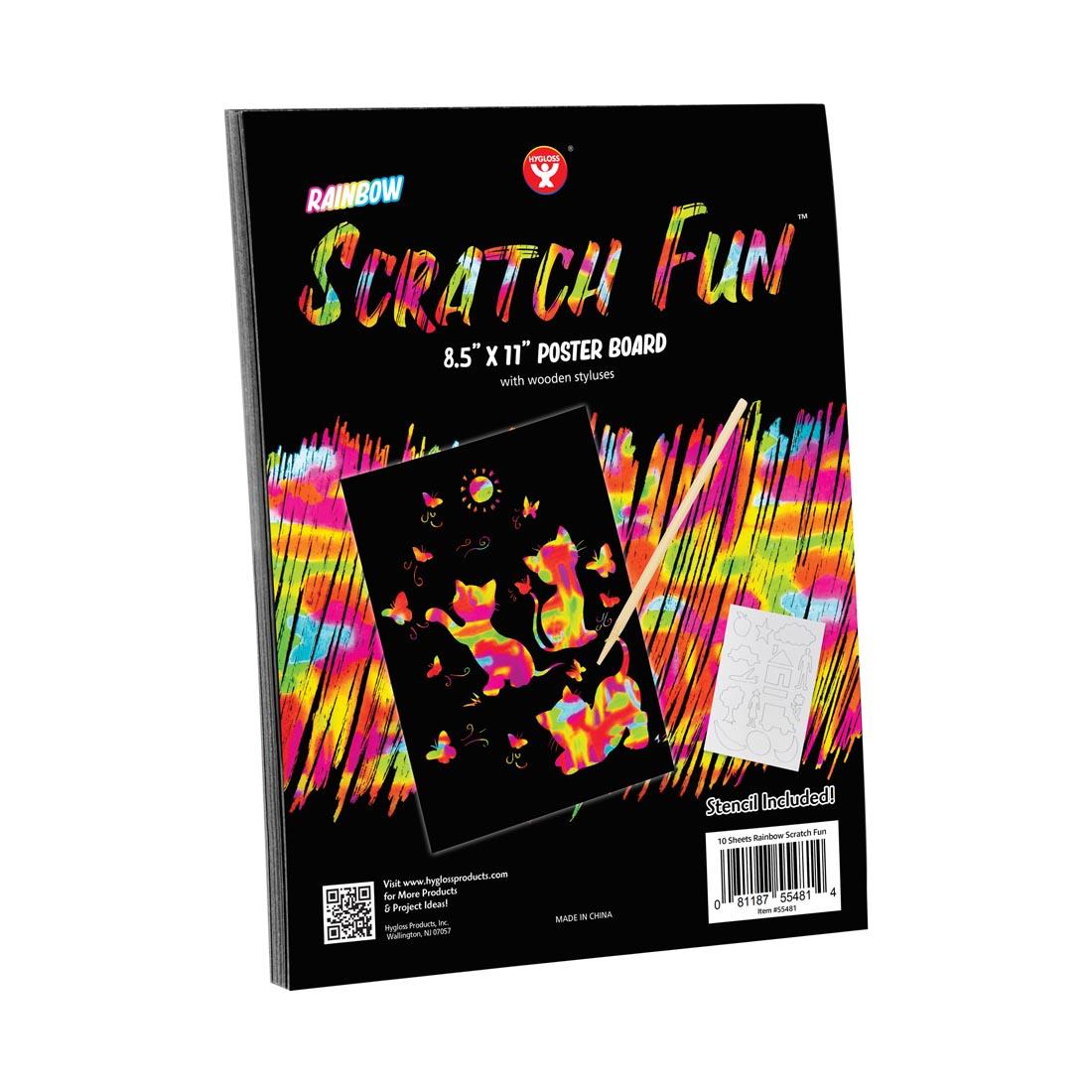 package of Hygloss Scratch Fun Rainbow Boards