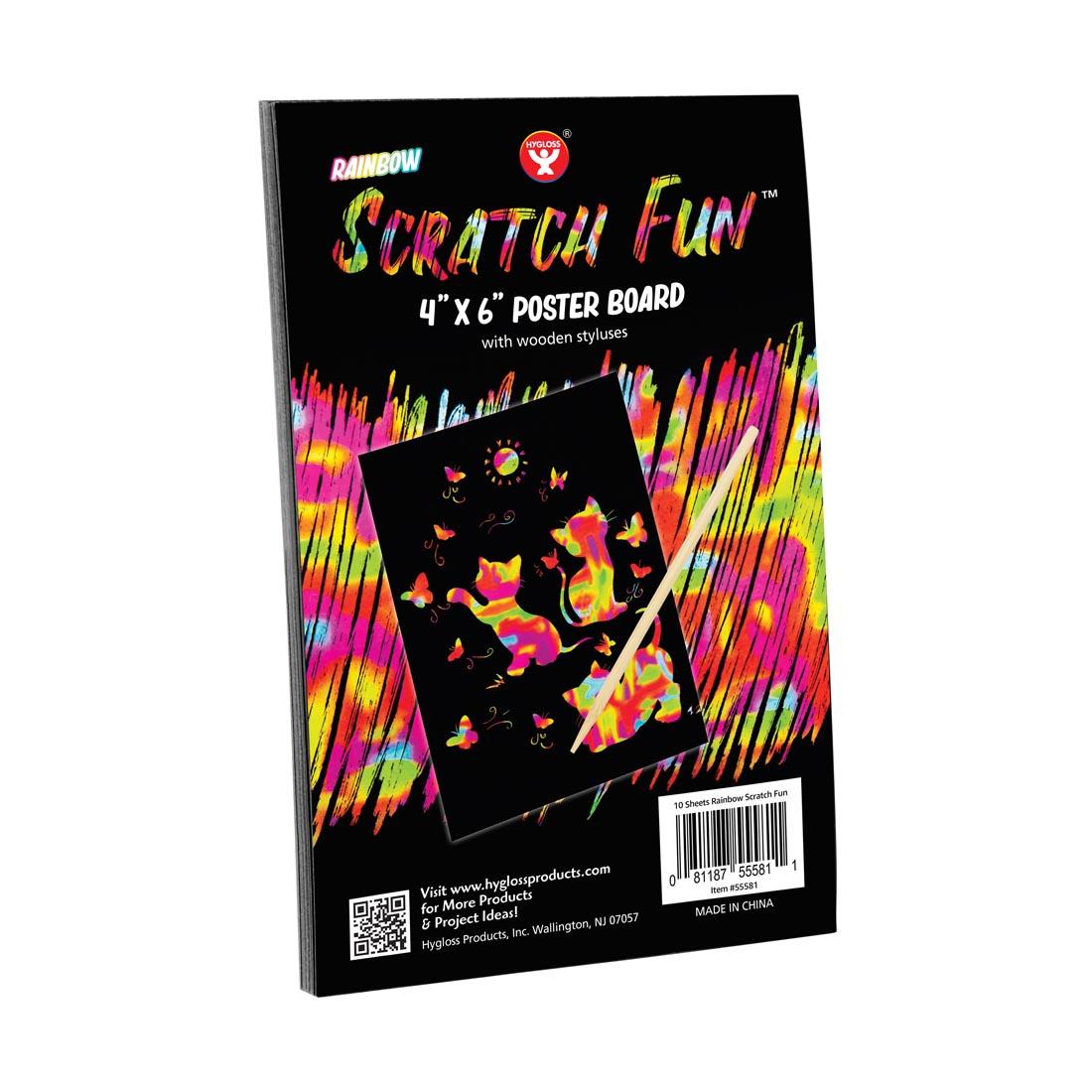 package of Hygloss Scratch Fun Rainbow Boards
