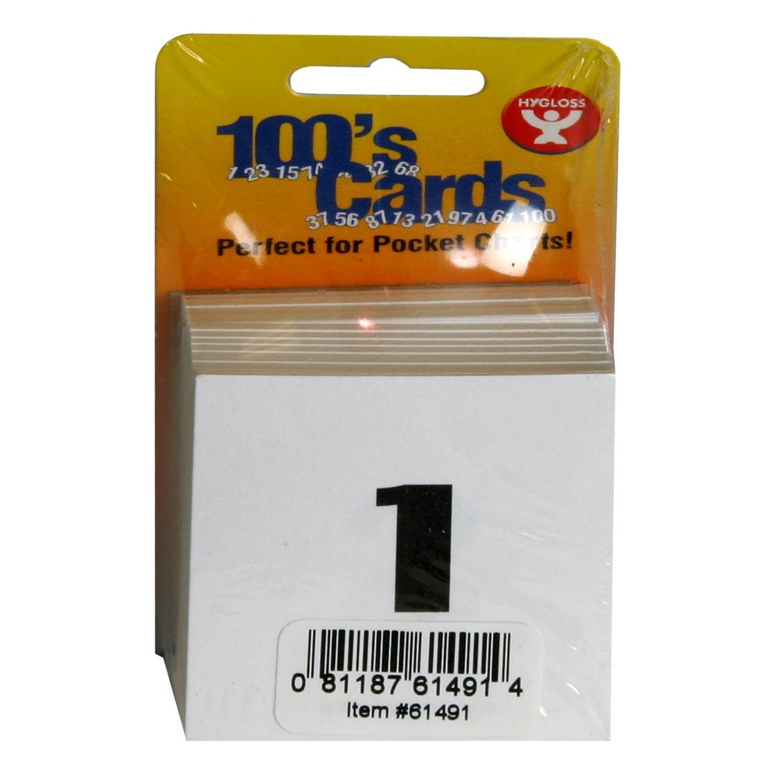 Numbered 100s Cards for Pocket Charts