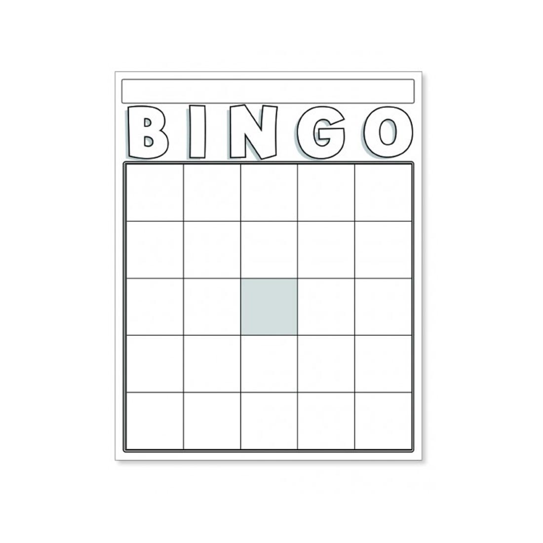 Blank Bingo Card