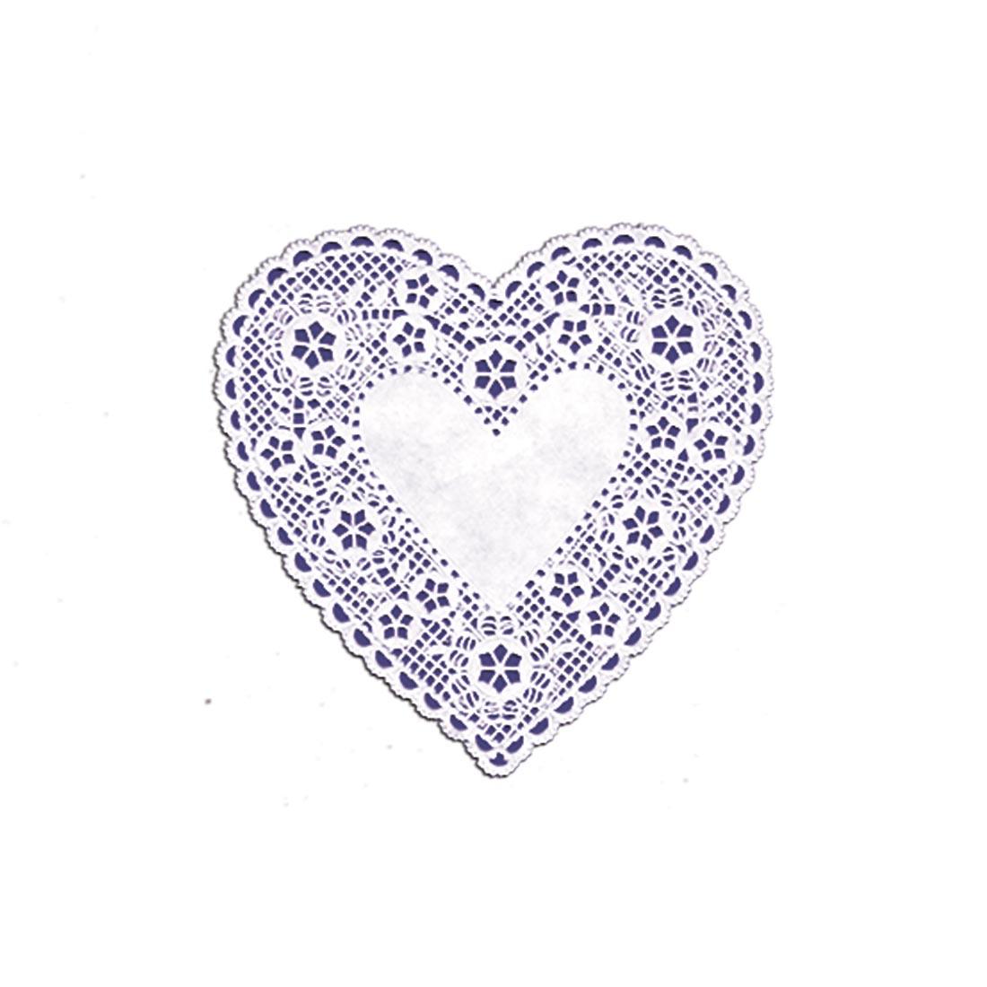 White Heart Decorative Doily by Hygloss