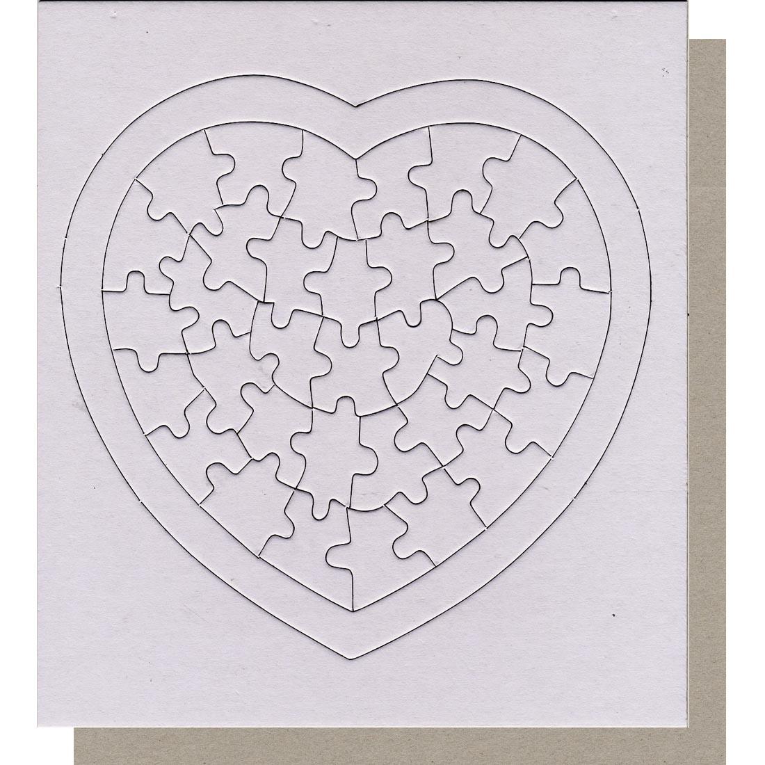 Color Your Own Heart 34-Piece Blank Puzzle