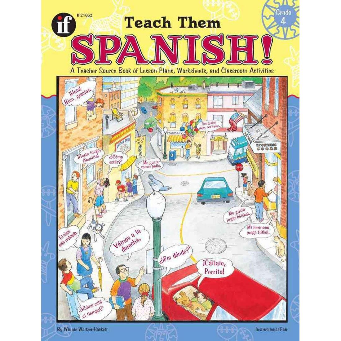 Teach Them Spanish Book by Carson Dellosa Grade 4