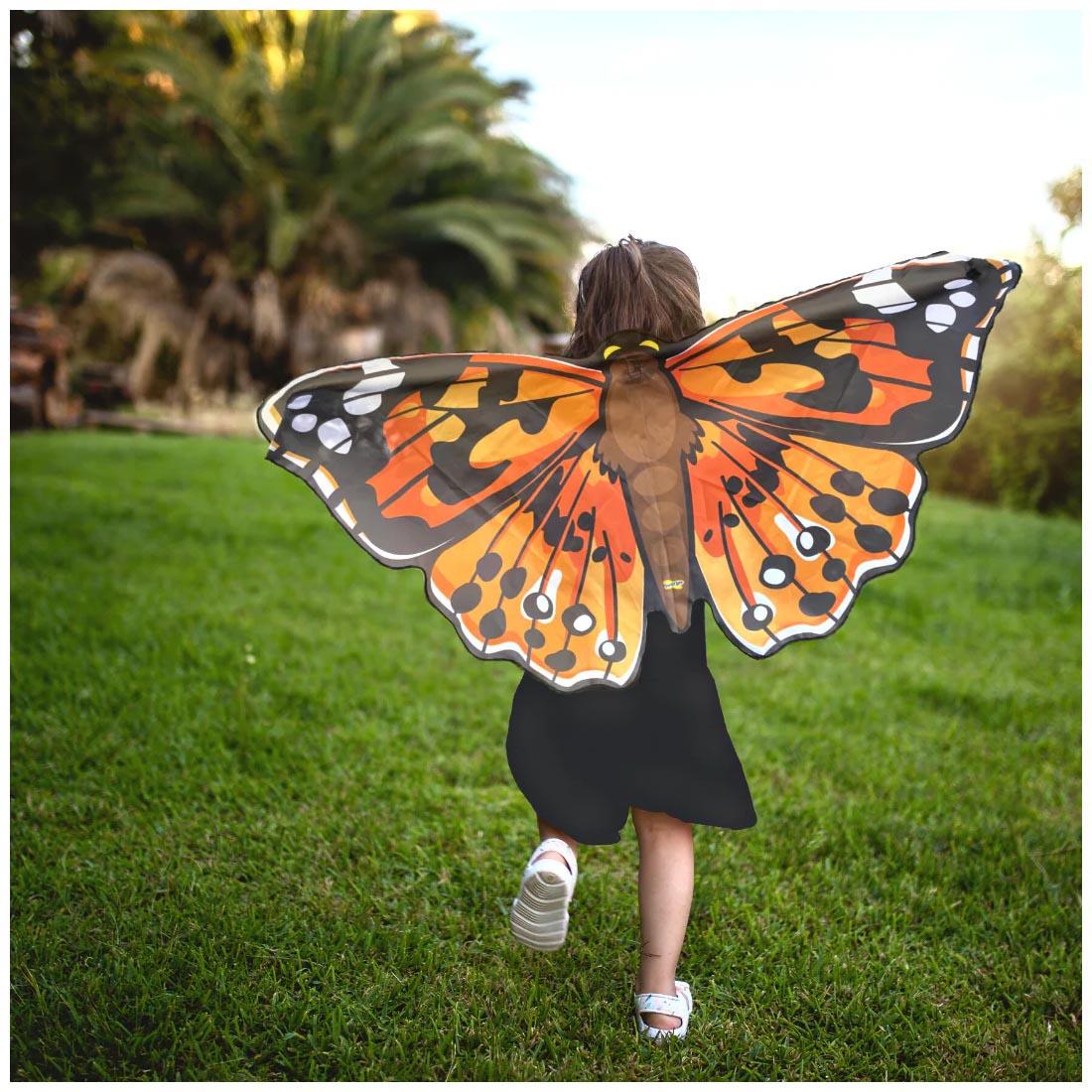 Child wearing Insect Lore Painted Lady Dress Up Butterfly Wings