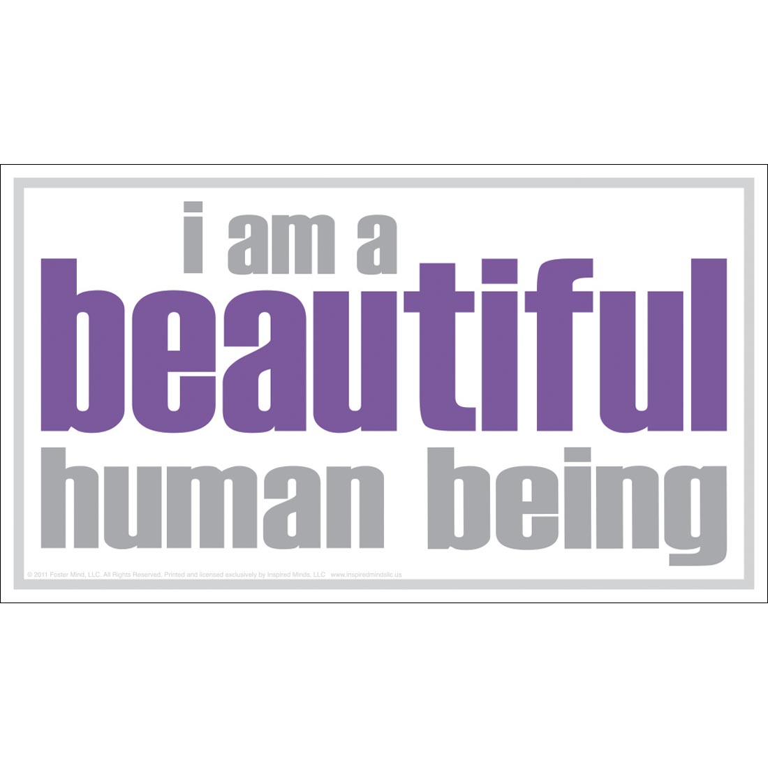 I Am A Beautiful Human Being Magnet by Inspired Minds